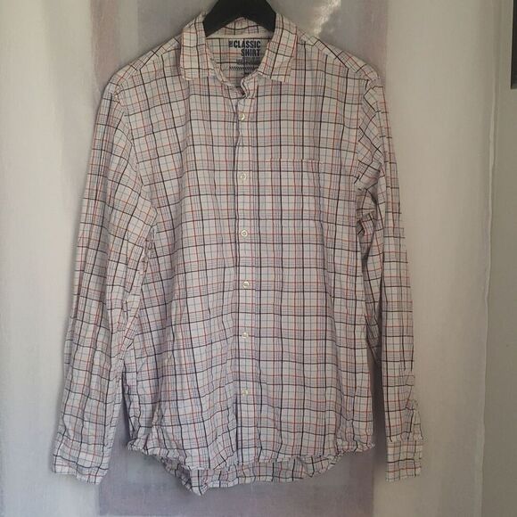 Old Navy Men's Long Sleeve Size L The Classic Shirt Button Up Regular Fit Cotton - Picture 1 of 7